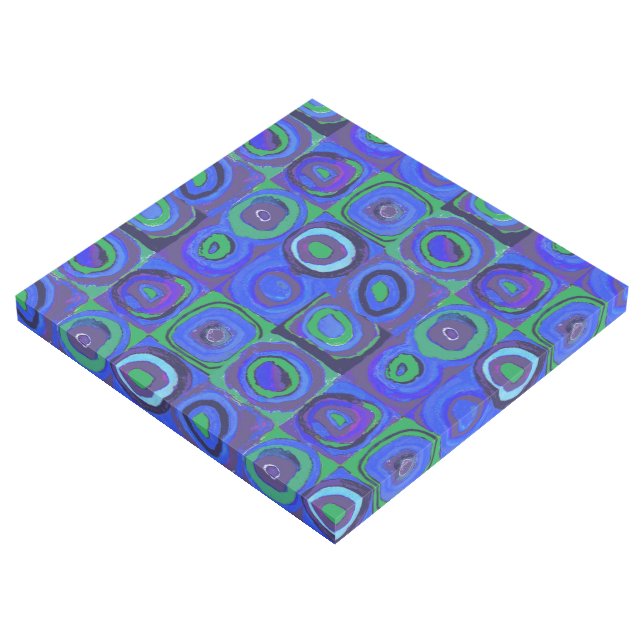 Kandinsky Farbstudie Blue Quadrate Square Circle  Gallery Wrap (3/4)