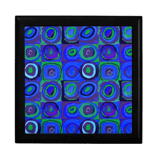 Kandinsky Farbstudie Blue Quadrate Square Circle  Gift Box (Front)
