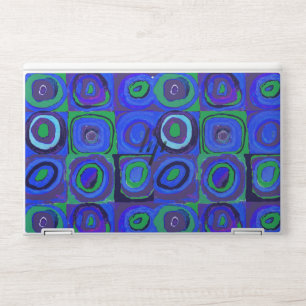 Kandinsky Farbstudie Blue Quadrate Square Circle  HP Laptop Skin