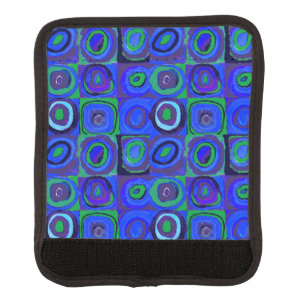 Kandinsky Farbstudie Blue Quadrate Square Circle  Luggage Handle Wrap
