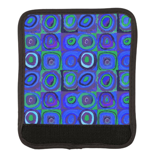 Kandinsky Farbstudie Blue Quadrate Square Circle  Luggage Handle Wrap (Front)