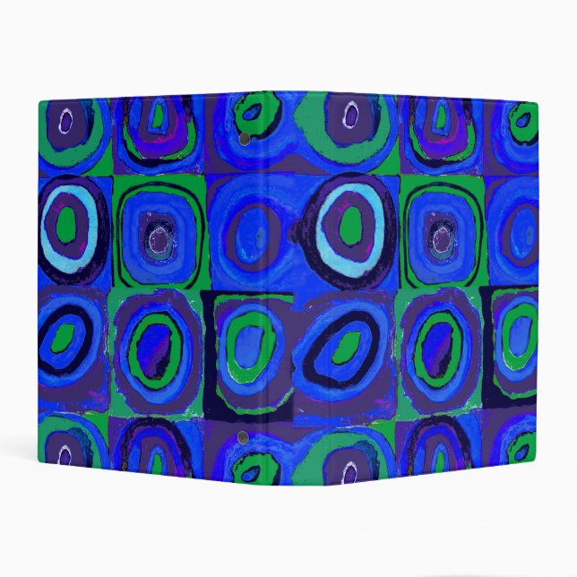 Kandinsky Farbstudie Blue Quadrate Square Circle  Mini Binder (Background)