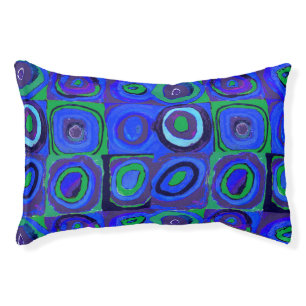 Kandinsky Farbstudie Blue Quadrate Square Circle  Pet Bed