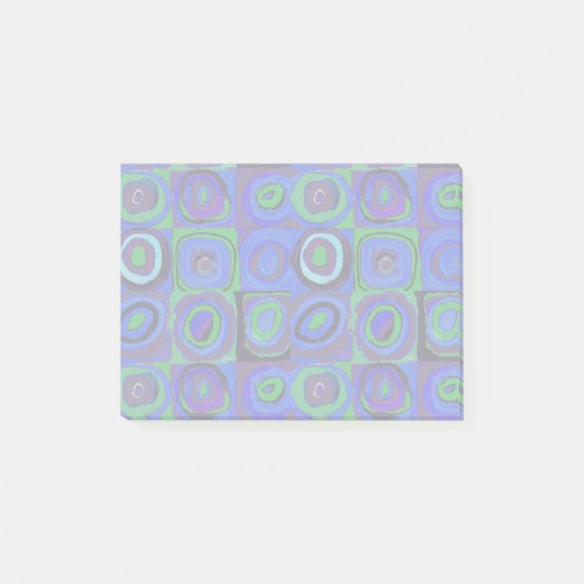 Kandinsky Farbstudie Blue Quadrate Square Circle  Post-it Notes (Front)