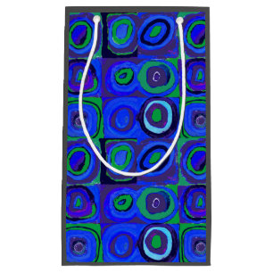Kandinsky Farbstudie Blue Quadrate Square Circle Small Gift Bag