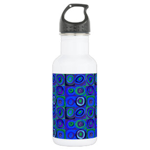 Kandinsky Farbstudie Blue Quadrate Square Circle Stainless Steel Water Bottle