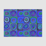Kandinsky Farbstudie Blue Quadrate Square Circle  Tissue Paper