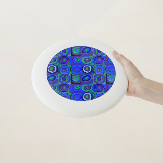 Kandinsky Farbstudie Blue Quadrate Square Circle  Wham-O Frisbee (In Hand)
