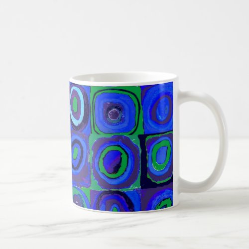 Kandinsky Farbstudie Quadrate Blue Squares  Coffee Mug