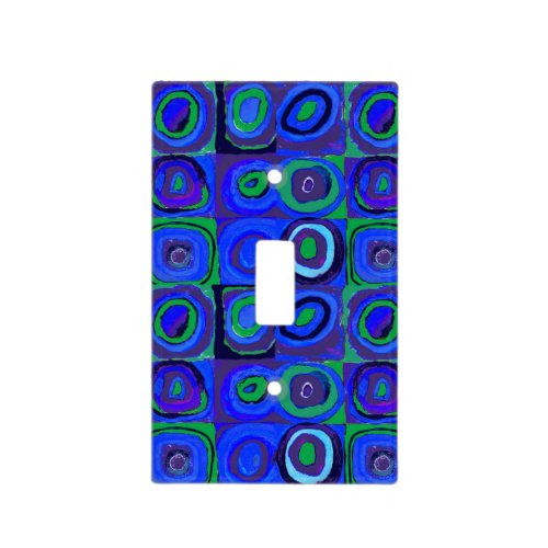 Kandinsky Farbstudie Quadrate Blue Squares  Light Switch Cover