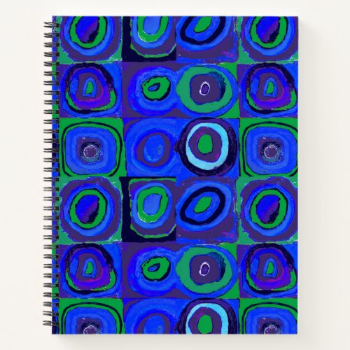 Kandinsky Farbstudie Quadrate Blue Squares  Notebook