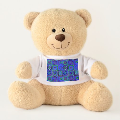 Kandinsky Farbstudie Quadrate Blue Squares  Teddy Bear