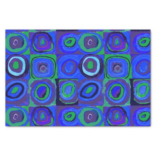 Kandinsky Farbstudie Quadrate Blue Squares  Tissue Paper