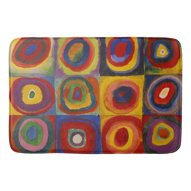 Kandinsky Farbstudie Quadrate Colourful Squares Bath Mat (Front)
