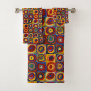 Kandinsky Farbstudie Quadrate Colourful Squares Bath Towel Set
