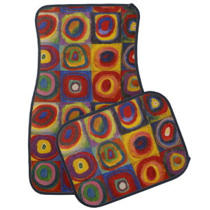 Kandinsky Farbstudie Quadrate Colourful Squares Car Floor Mat