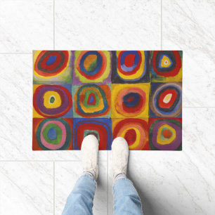 Kandinsky Farbstudie Quadrate Colourful Squares Doormat