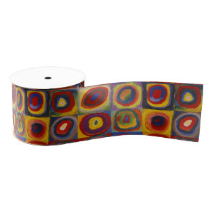 Kandinsky Farbstudie Quadrate Colourful Squares Grosgrain Ribbon