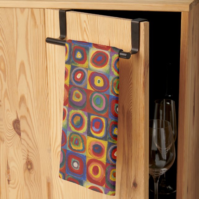 Kandinsky Farbstudie Quadrate Colourful Squares Kitchen Towel (Thirds Fold)