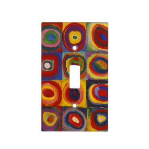 Kandinsky Farbstudie Quadrate Colourful Squares Light Switch Cover