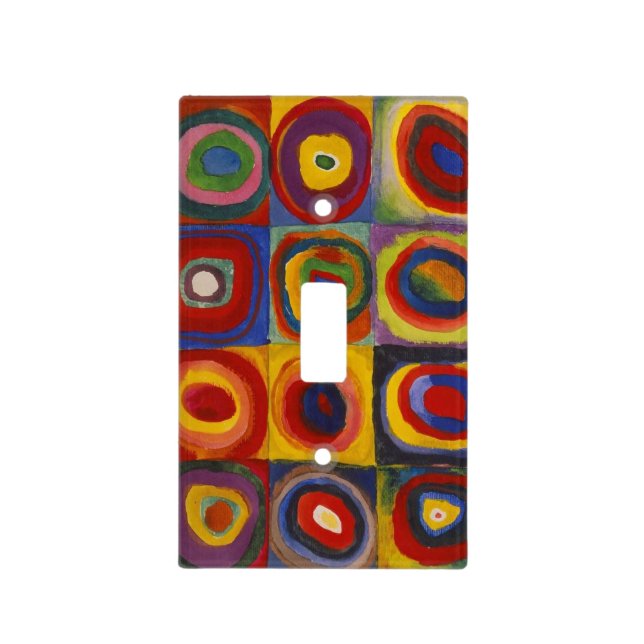 Kandinsky Farbstudie Quadrate Colourful Squares Light Switch Cover (Front)