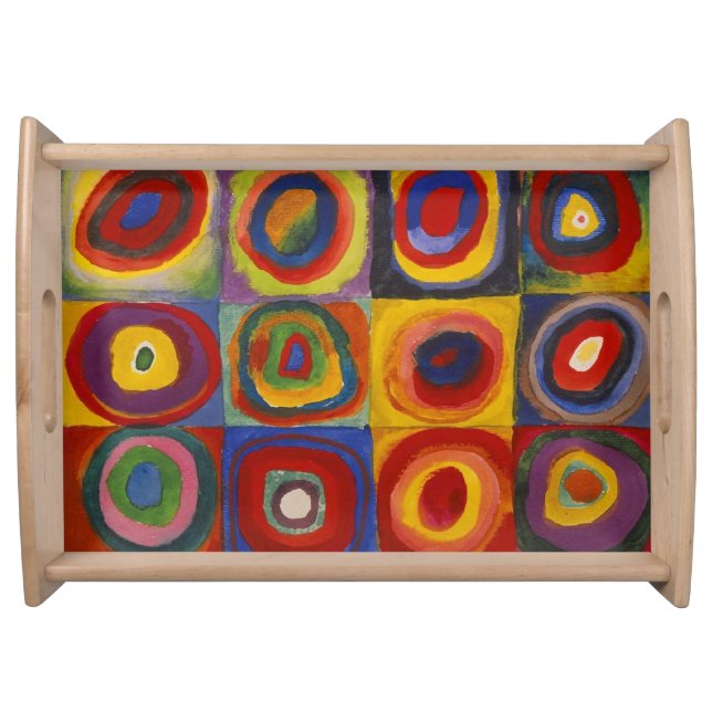 Kandinsky Farbstudie Quadrate Colourful Squares Serving Tray (Front)