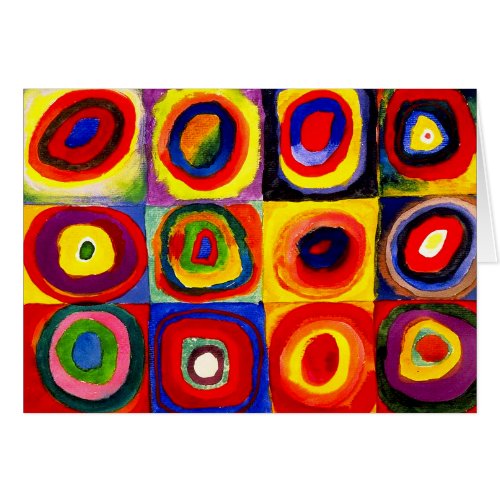 Kandinsky Farbstudie Quadrate Squares Circles Art