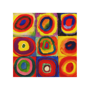 Kandinsky Farbstudie Quadrate Squares Circles Art