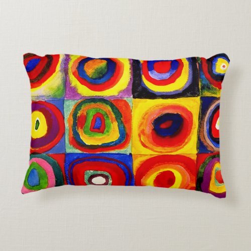 Kandinsky Farbstudie Quadrate Squares Circles Art Accent Pillow