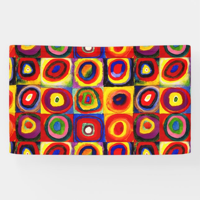 Kandinsky Farbstudie Quadrate Squares Circles Art  Banner (Horizontal)