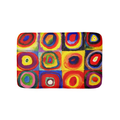 Kandinsky Farbstudie Quadrate Squares Circles Art Bathroom Mat