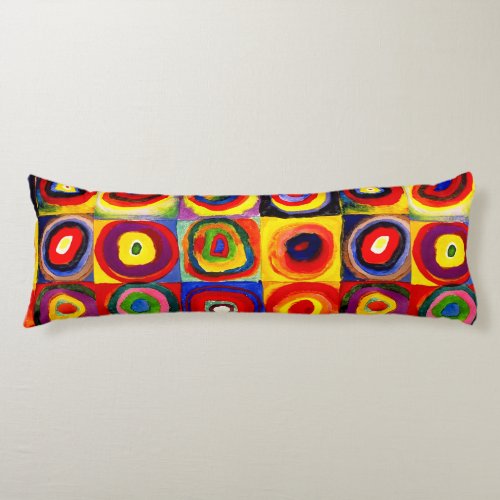 Kandinsky Farbstudie Quadrate Squares Circles Art Body Pillow