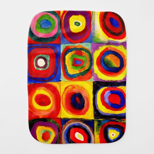 Kandinsky Farbstudie Quadrate Squares Circles Art Burp Cloth