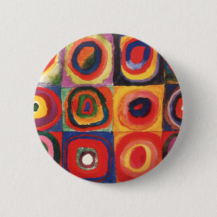 Kandinsky Farbstudie Quadrate Squares Circles Art Button