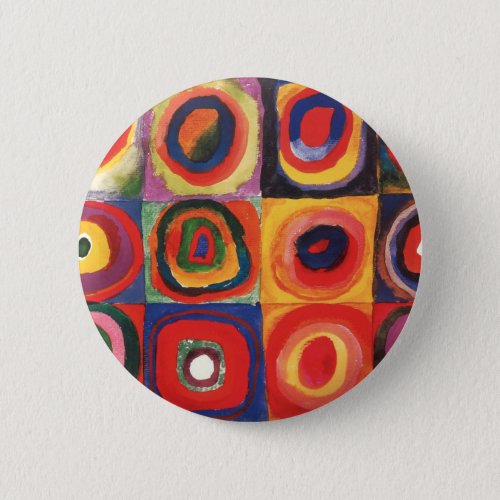 Kandinsky Farbstudie Quadrate Squares Circles Art Button
