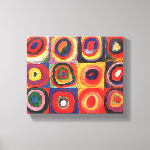 Kandinsky Farbstudie Quadrate Squares Circles Art Canvas Print