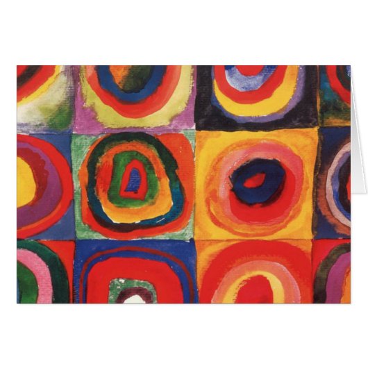 Kandinsky Farbstudie Quadrate Squares Circles Art Cards (Front Horizontal)