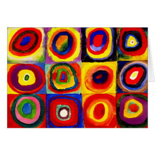 Kandinsky Farbstudie Quadrate Squares Circles Art Cards