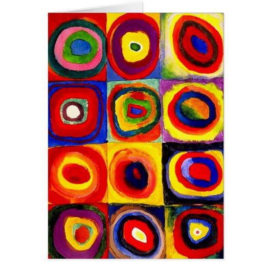Kandinsky Farbstudie Quadrate Squares Circles Art Cards (Front)