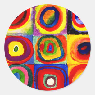 Kandinsky Farbstudie Quadrate Squares Circles Art Classic Round Sticker