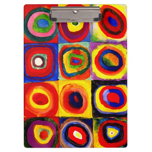 Kandinsky Farbstudie Quadrate Squares Circles Art Clipboard