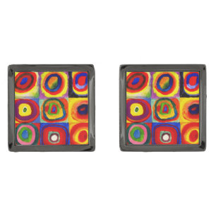 Kandinsky Farbstudie Quadrate Squares Circles Art Cufflinks