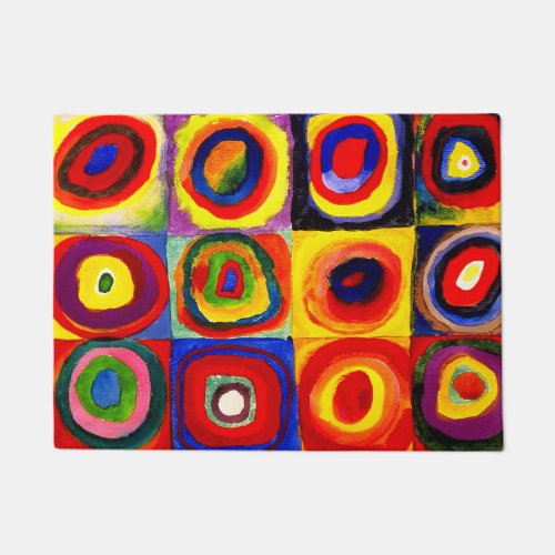 Kandinsky Farbstudie Quadrate Squares Circles Art Doormat