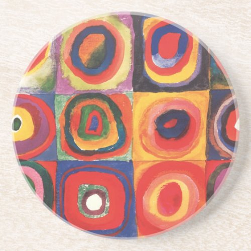 Kandinsky Farbstudie Quadrate Squares Circles Art Drink Coaster