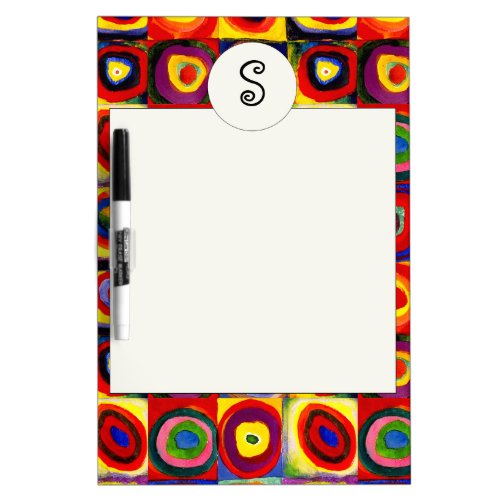 Kandinsky Farbstudie Quadrate Squares Circles Art Dry_Erase Board