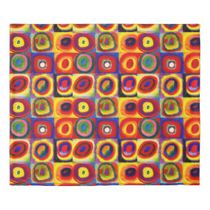 Kandinsky Farbstudie Quadrate Squares Circles Art Duvet Cover