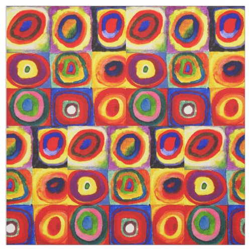 Kandinsky Farbstudie Quadrate Squares Circles Art Fabric