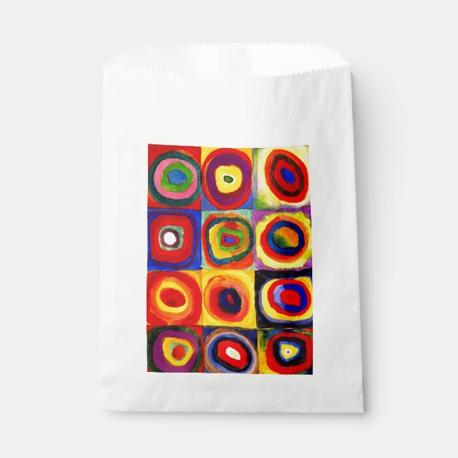 Kandinsky Farbstudie Quadrate Squares Circles Art  Favor Bag (Front)