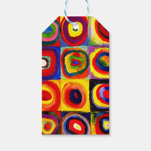 Kandinsky Farbstudie Quadrate Squares Circles Art Gift Tags