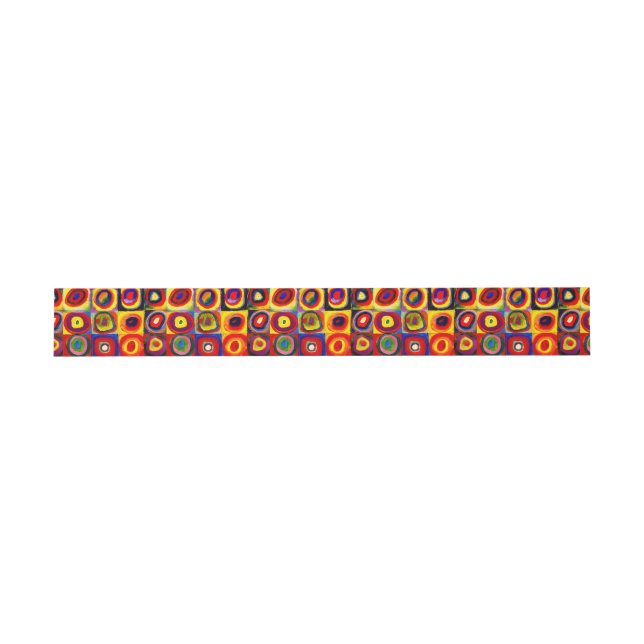 Kandinsky Farbstudie Quadrate Squares Circles Art  Invitation Belly Band (Flat)